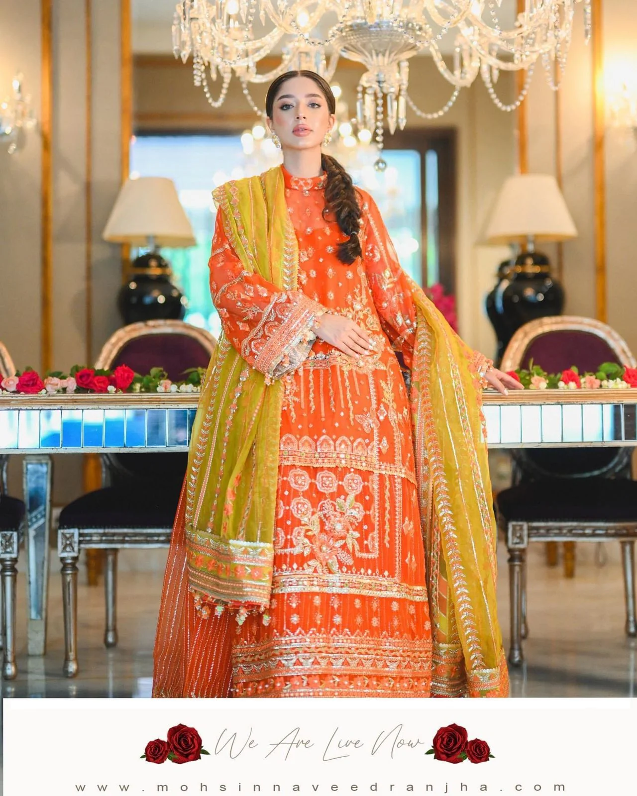Mohsin Naveed Ranjha Luxury Organza Dress