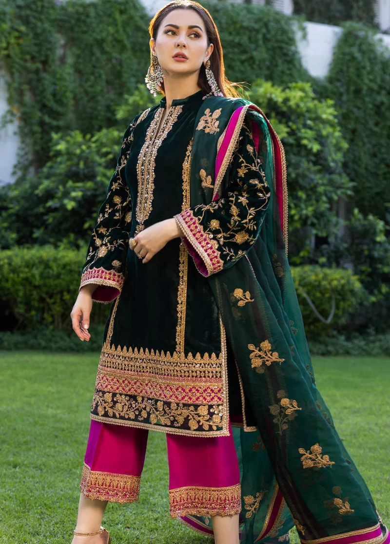 Zainab Chutani Formal Velvet Dress Design