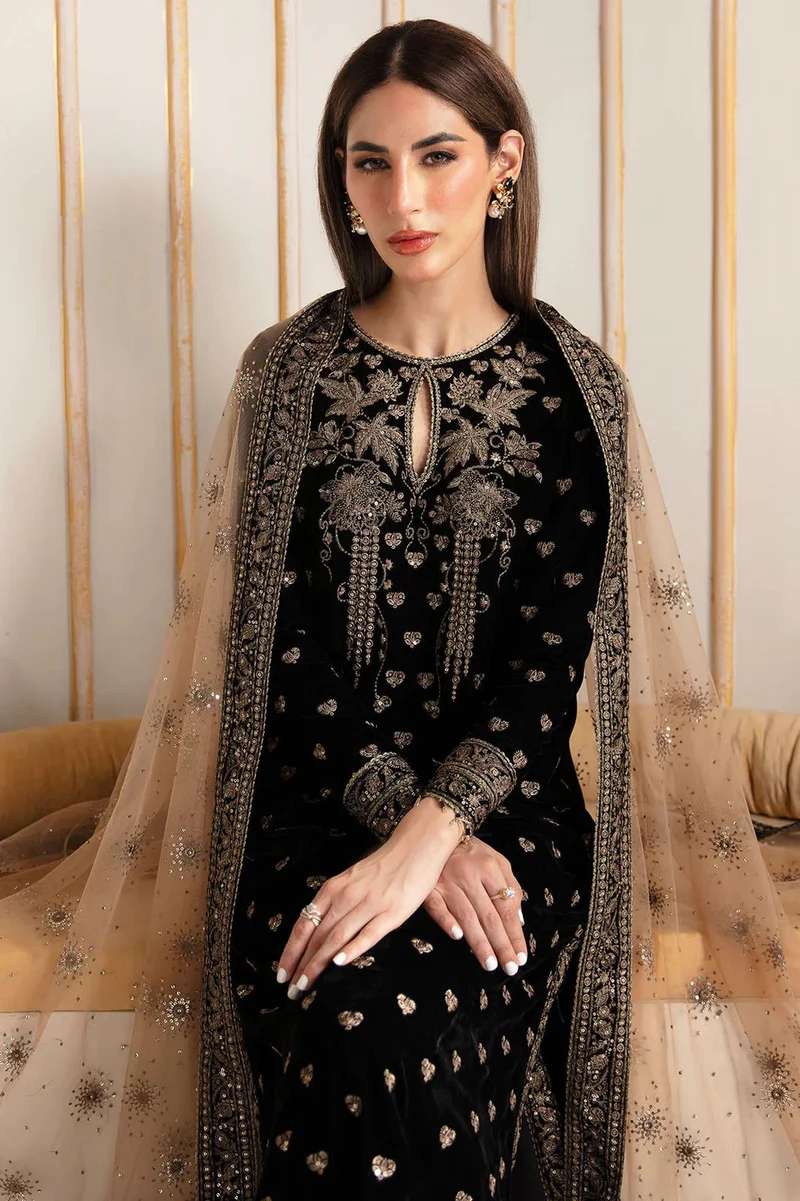 Baroque Formal Velvet Dress Design